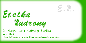 etelka mudrony business card